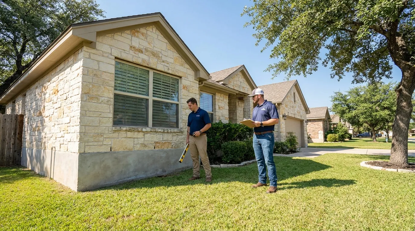 Foundation inspection at a New Braunfels home